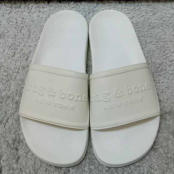 *Final Price* Rag & Bone White Pool Slides Shower Slides Size 9 NIB - Picture 3 of 7